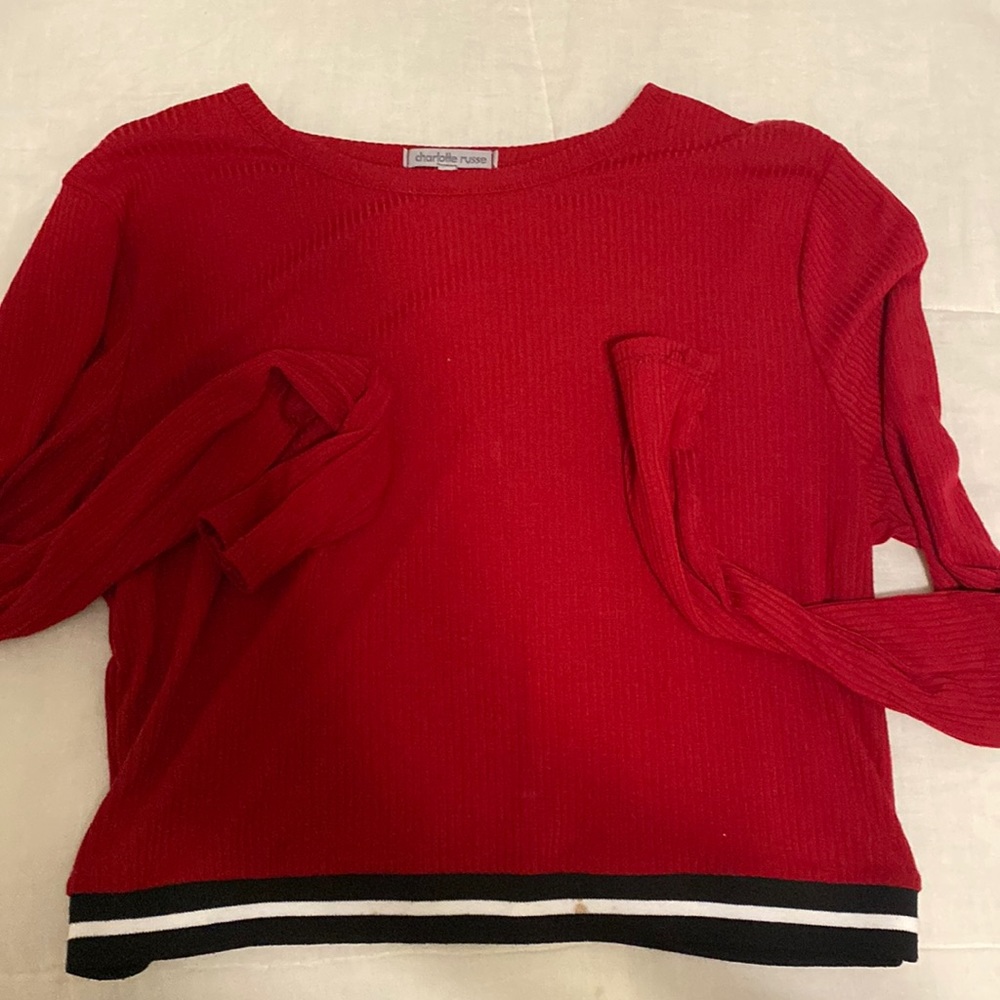 Red long sleeved! Thin